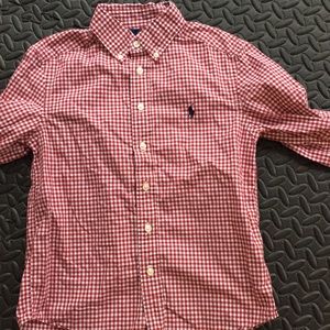 Ralph Lauren Red/White Check Oxford Sz 8